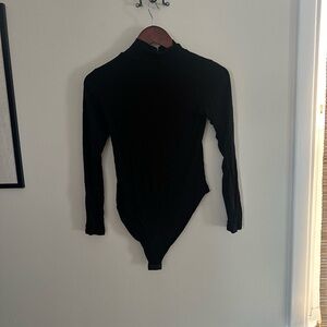 Mangopop Classic Black turtle neck body suit